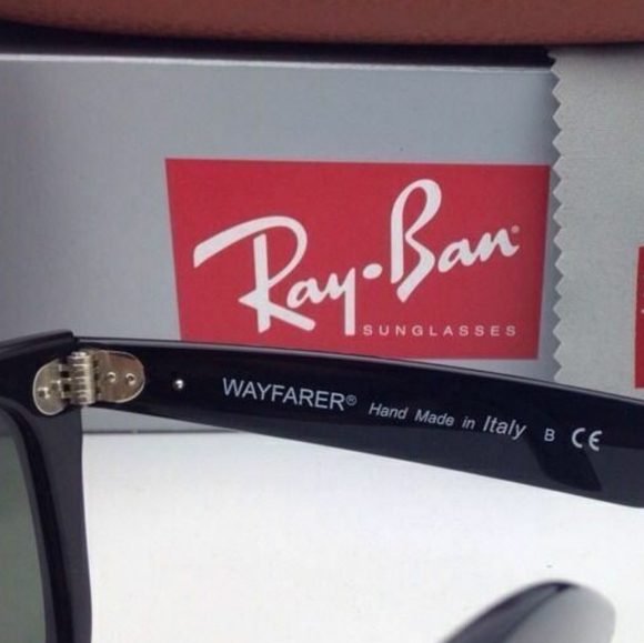 LIKE NEW RayBan Wayfarers RB2140 Black Ray ban Sunglasses - Picture 8 of 16